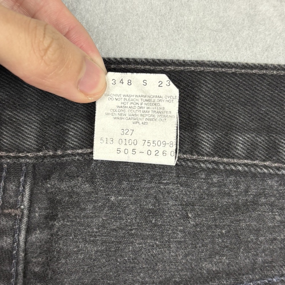 Vintage Levi’s 505 Black Jeans Men’s 36x32 (Fits 34x31) Made In USA 90s Straight - Picture 8 of 11